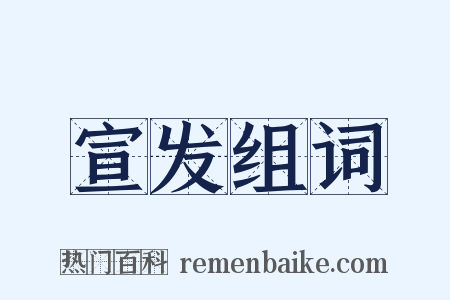 宣发组词是什么意思的图片